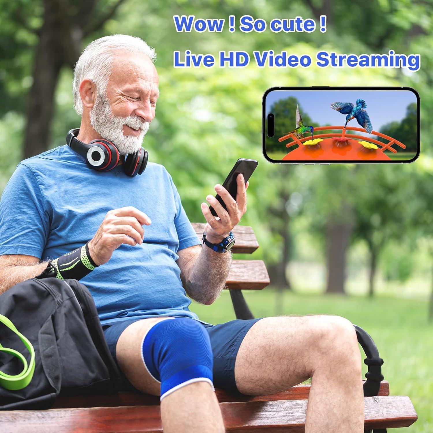 Comedero para Colibríes Gopic con Cámara 2K QHD y WiFi