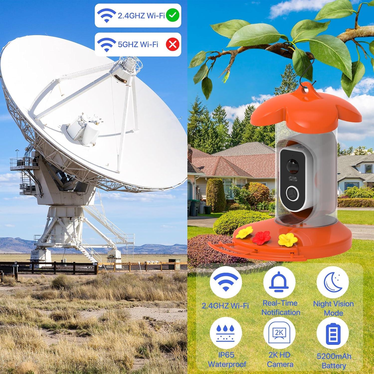 Comedero para Colibríes Gopic con Cámara 2K QHD y WiFi