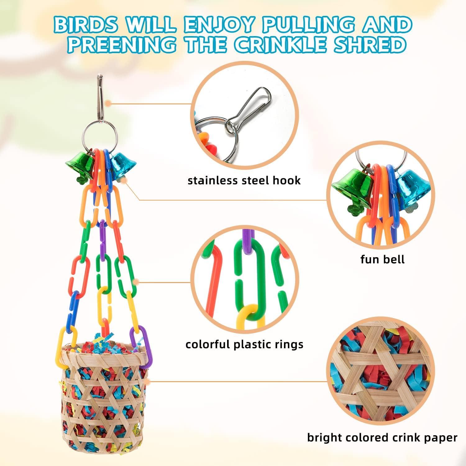 Juguetes para Aves RLRICH - 6 Paquete Coloridos para Loros