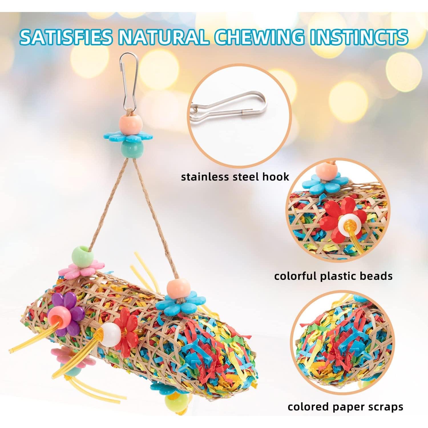 Juguetes para Aves RLRICH - 6 Paquete Coloridos para Loros