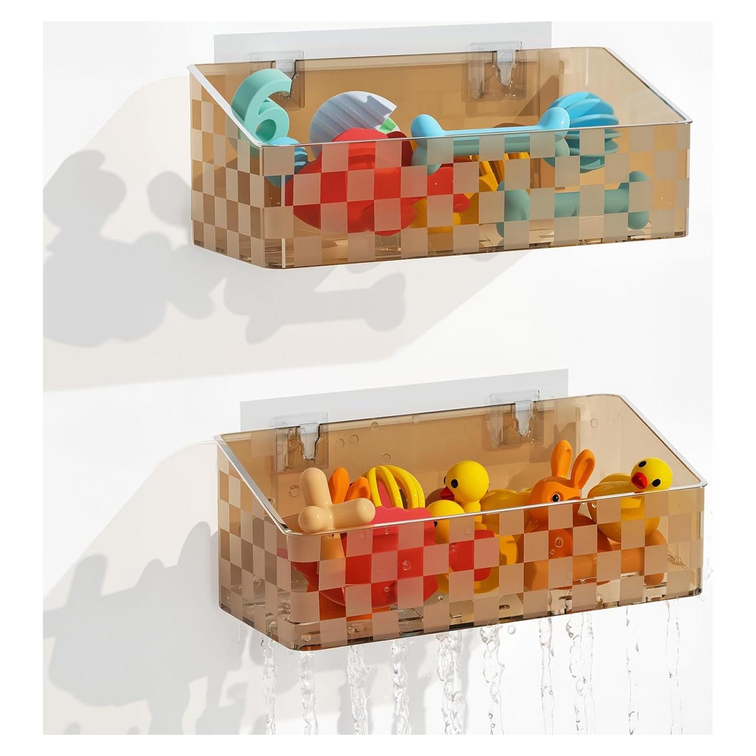 Organizador de Juguetes de Baño Natheeph, 2 Paquetes, Marrón