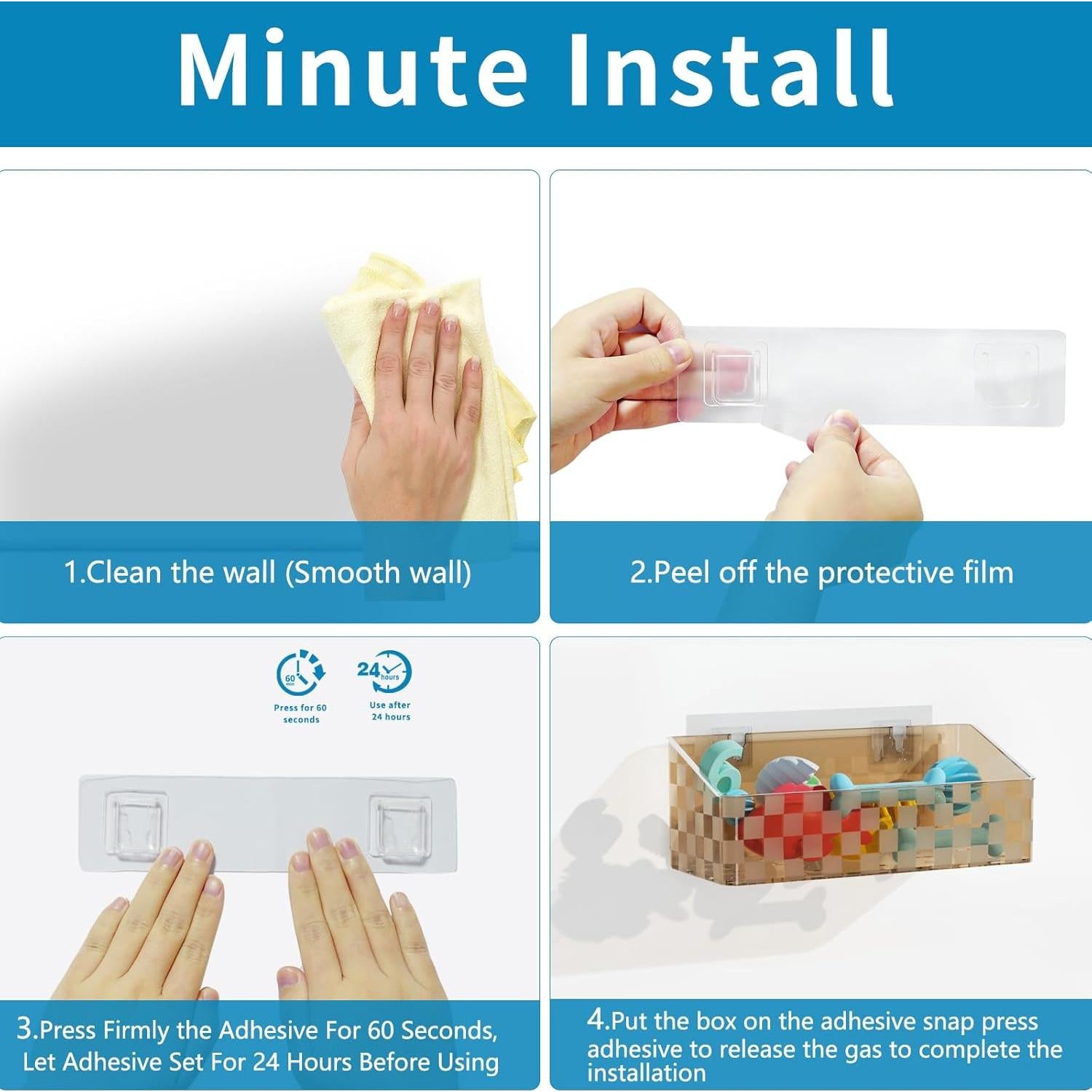 Organizador de Juguetes de Baño Natheeph, 2 Paquetes, Marrón