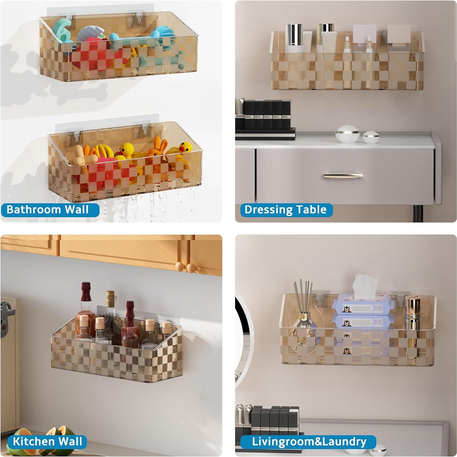 Organizador de Juguetes de Baño Natheeph, 2 Paquetes, Marrón
