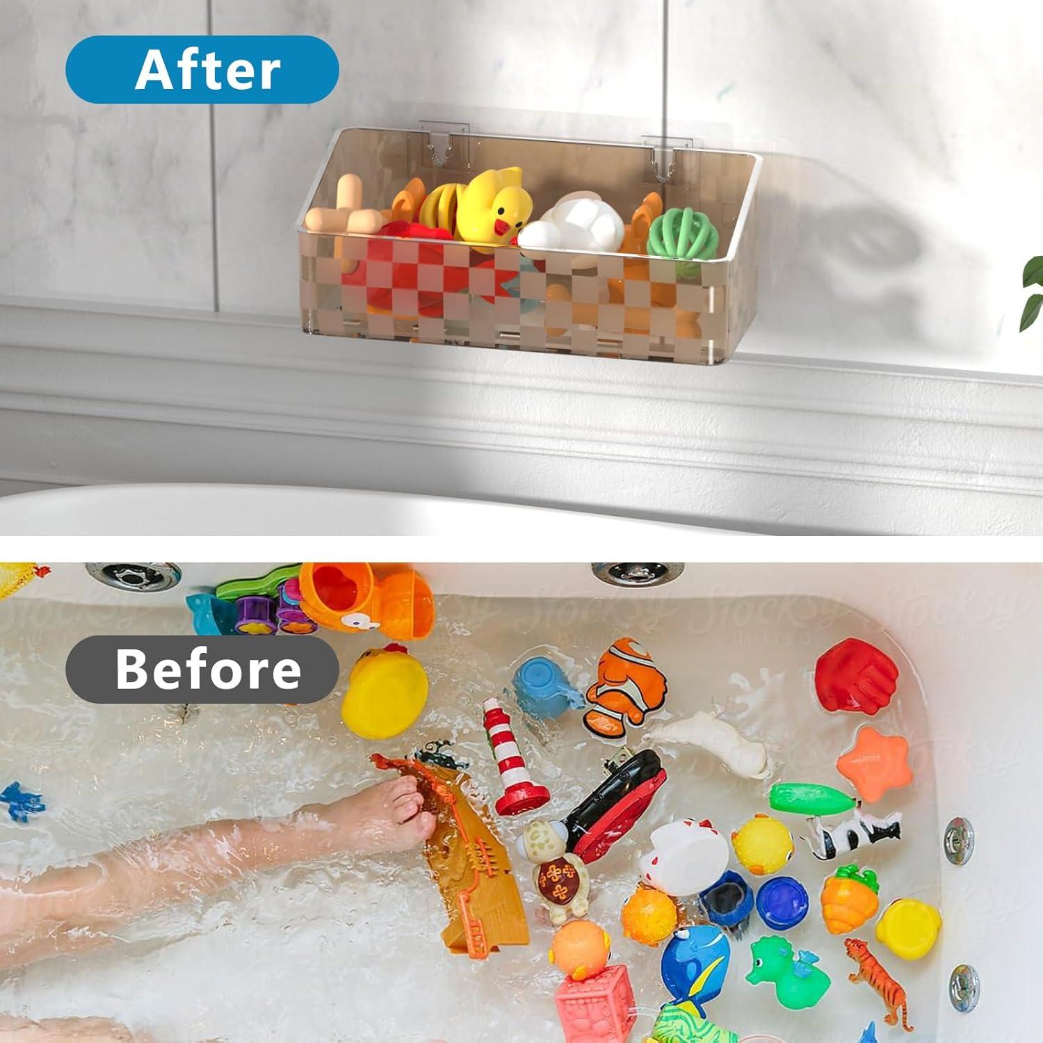 Organizador de Juguetes de Baño Natheeph, 2 Paquetes, Marrón