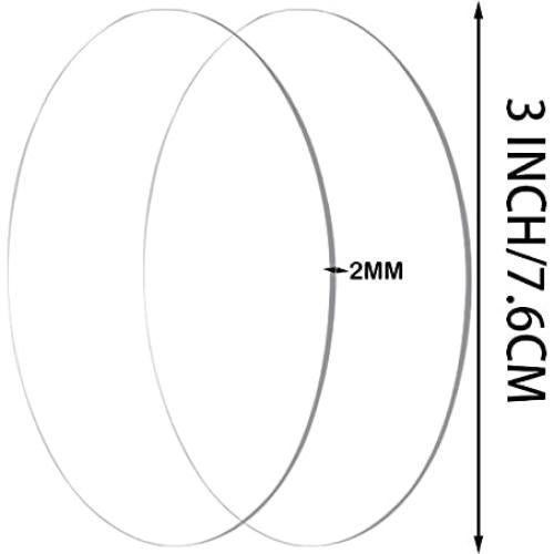 20 Círculos Acrílicos Transparentes 7.6 cm JINMURY para DIY