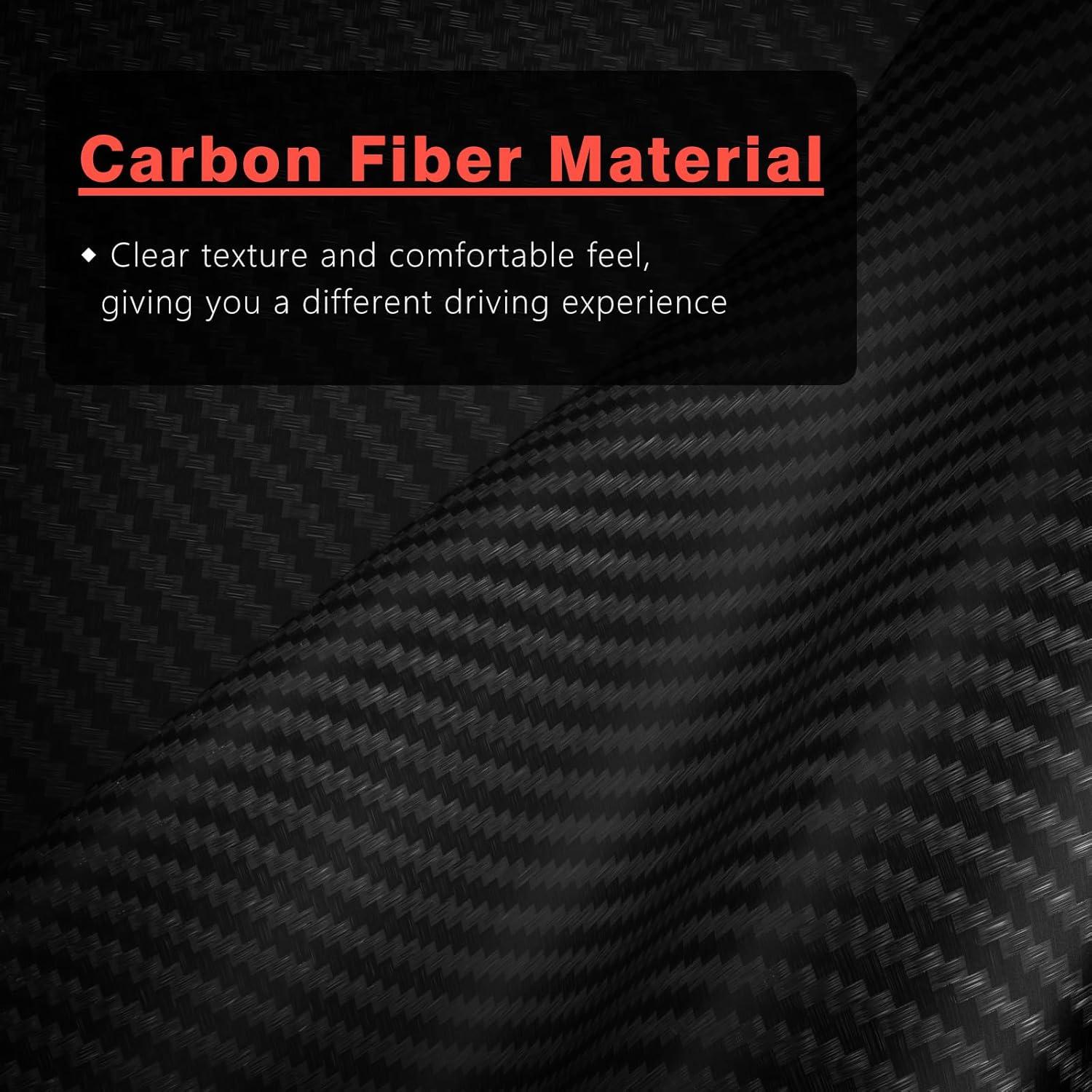 Cubierta de Volante ZHOL de Cuero y Fibra de Carbono 37-38 cm