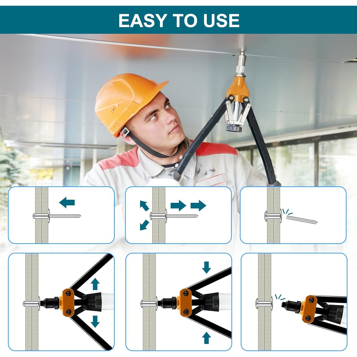 Kit de Remaches de Aluminio 200PCS SATANTECH - 7 Tamaños