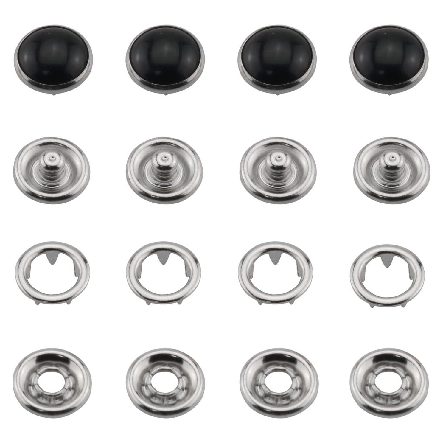 Kit de 30 Botones de Perla Negra ZCZQC 10mm para DIY