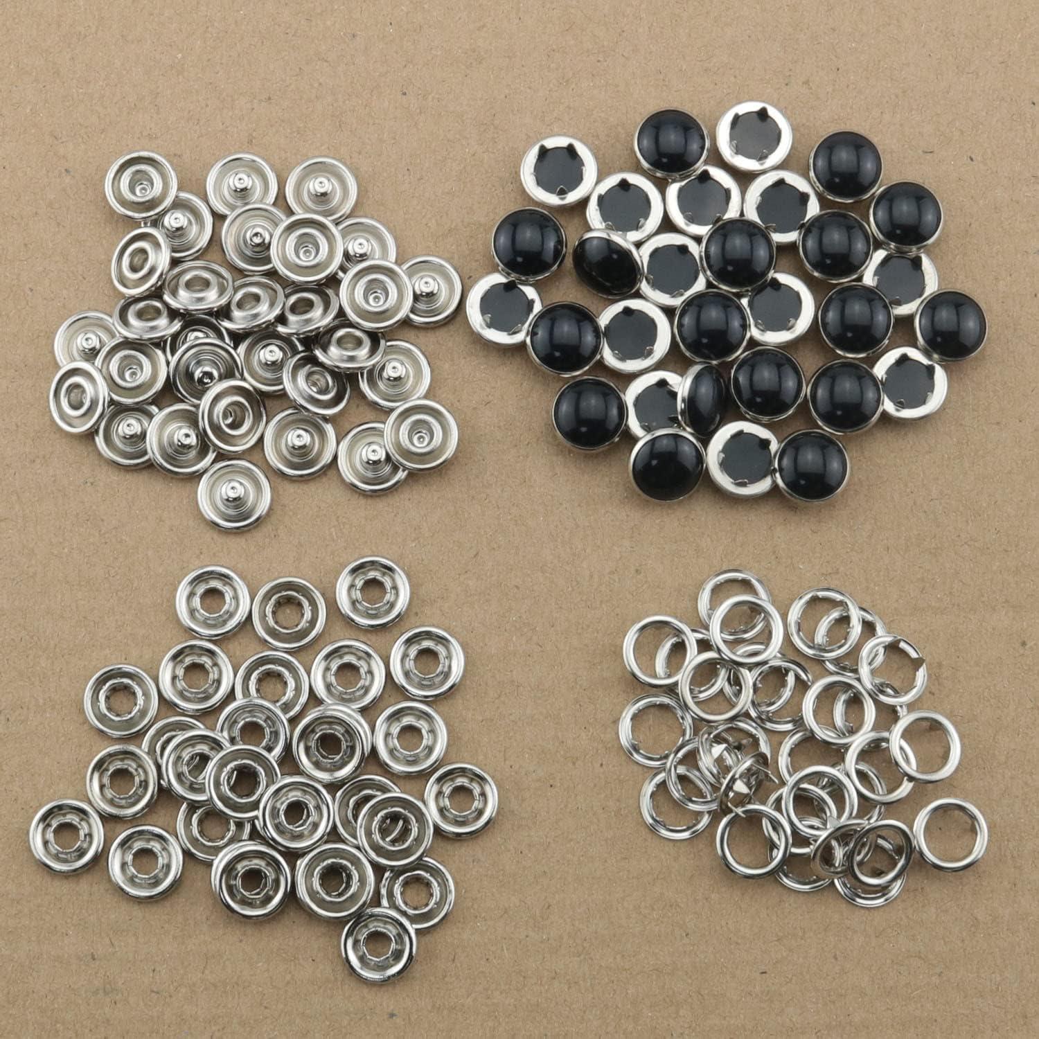 Kit de 30 Botones de Perla Negra ZCZQC 10mm para DIY