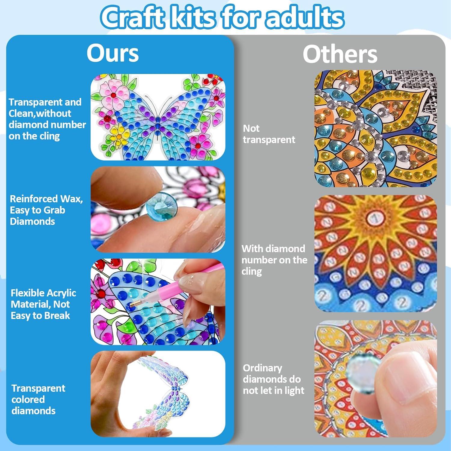 Kits de Arte de Diamante LINGFANG 6 Pcs Ventanas Reutilizables