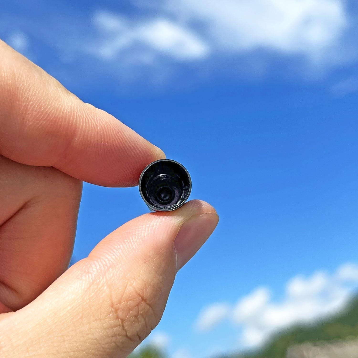 Tapa de Válvula de Neumático TPMSCENTER Universal Negra - 8 Piezas