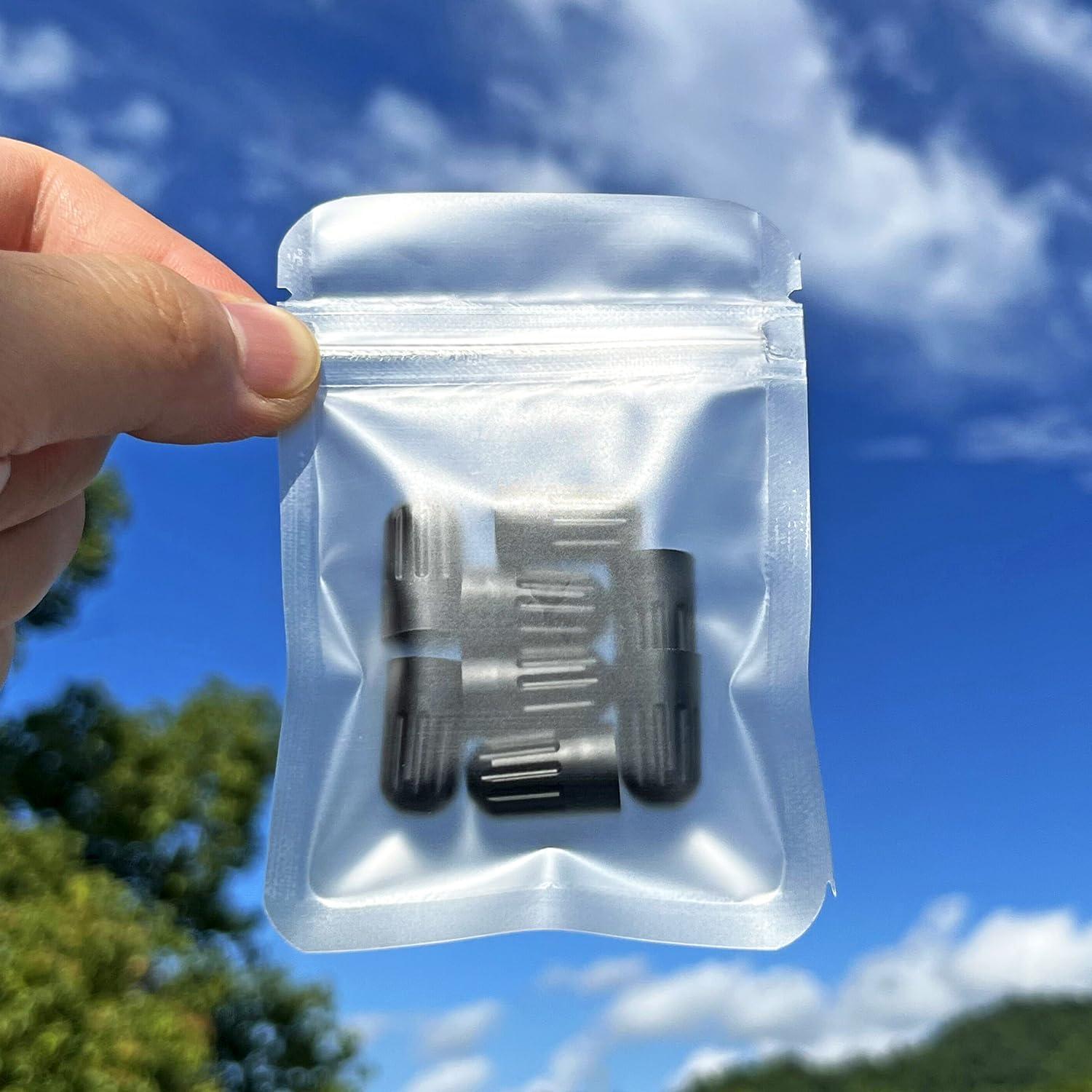 Tapa de Válvula de Neumático TPMSCENTER Universal Negra - 8 Piezas