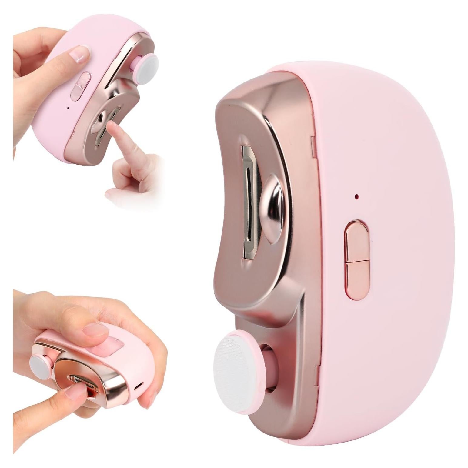 Cortador de Uñas Eléctrico WLLEADG 3 en 1 Rosa Recargable