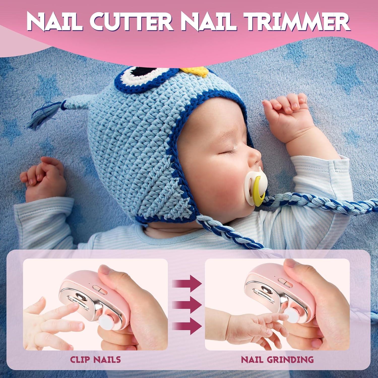 Cortador de Uñas Eléctrico WLLEADG 3 en 1 Rosa Recargable