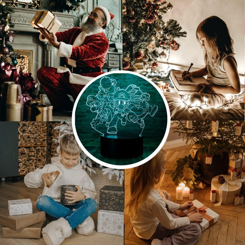 Lámpara de Mesa LED 3D Junnire Super Mario Multicolor