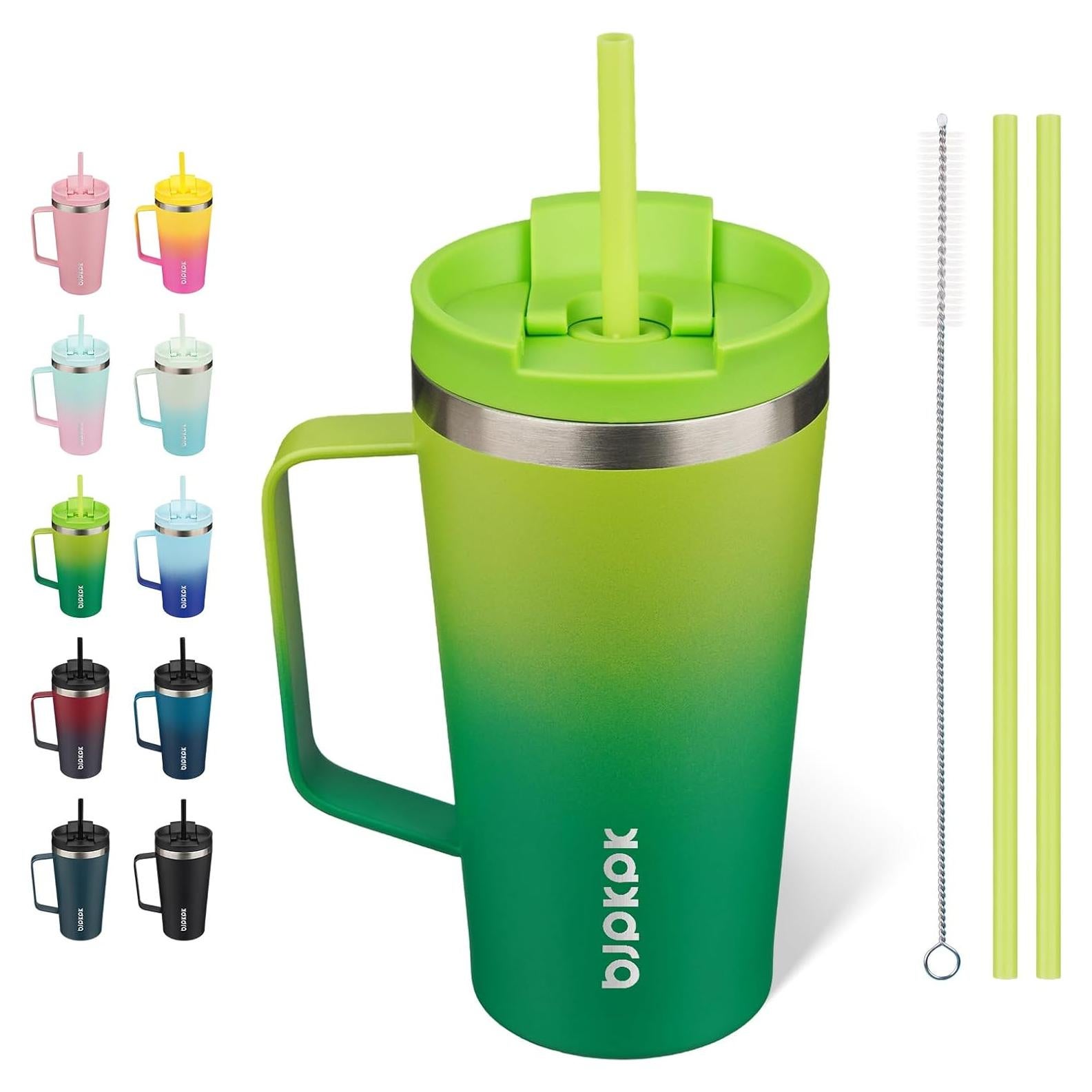 Vaso Aislado BJPKPK 530ml Acero Inoxidable Bosque de Bambú