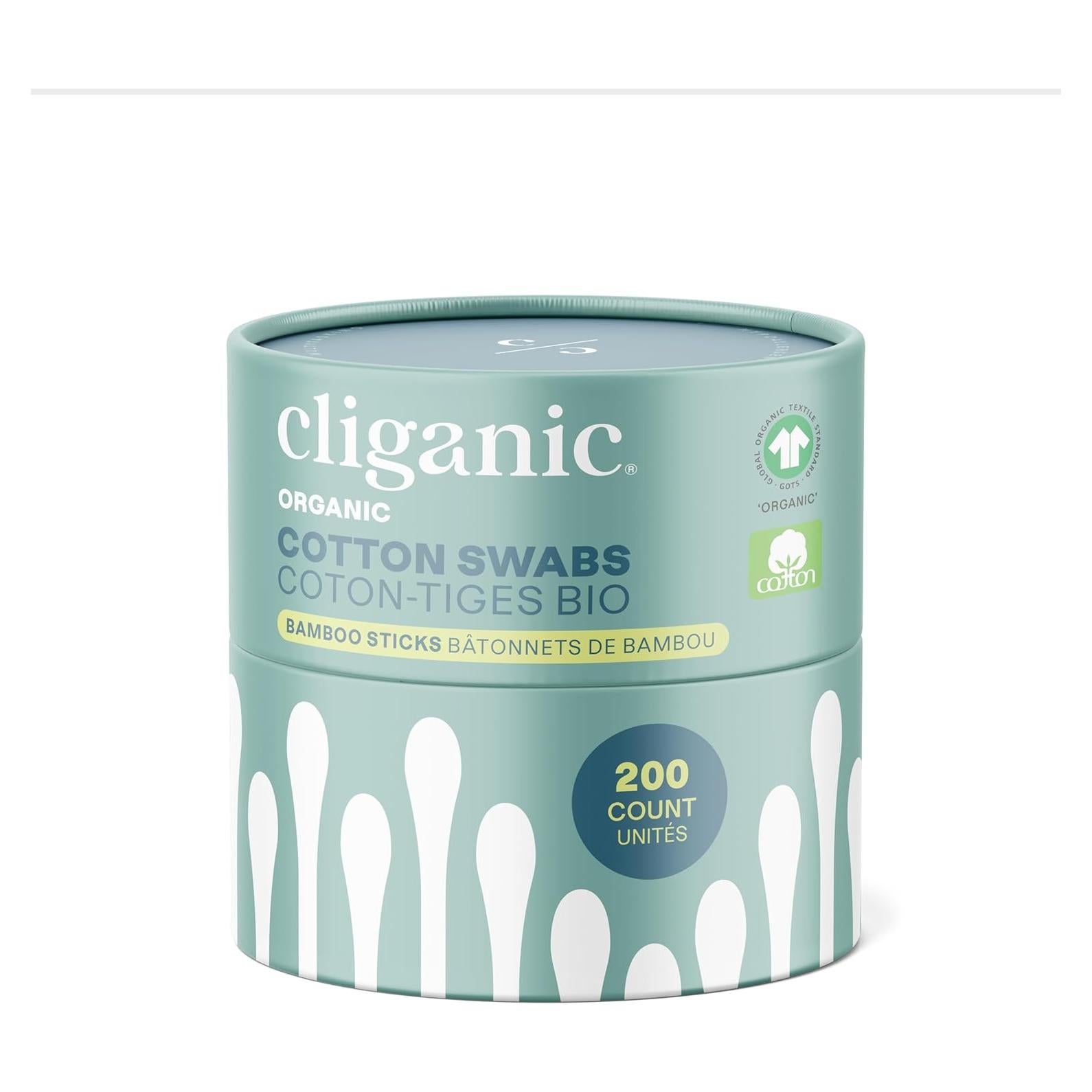 Hisopos de Algodón Orgánico Cliganic - 200 Unidades Ecológicos