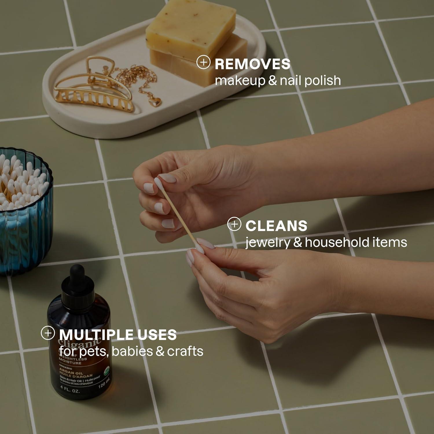 Hisopos de Algodón Orgánico Cliganic - 200 Unidades Ecológicos