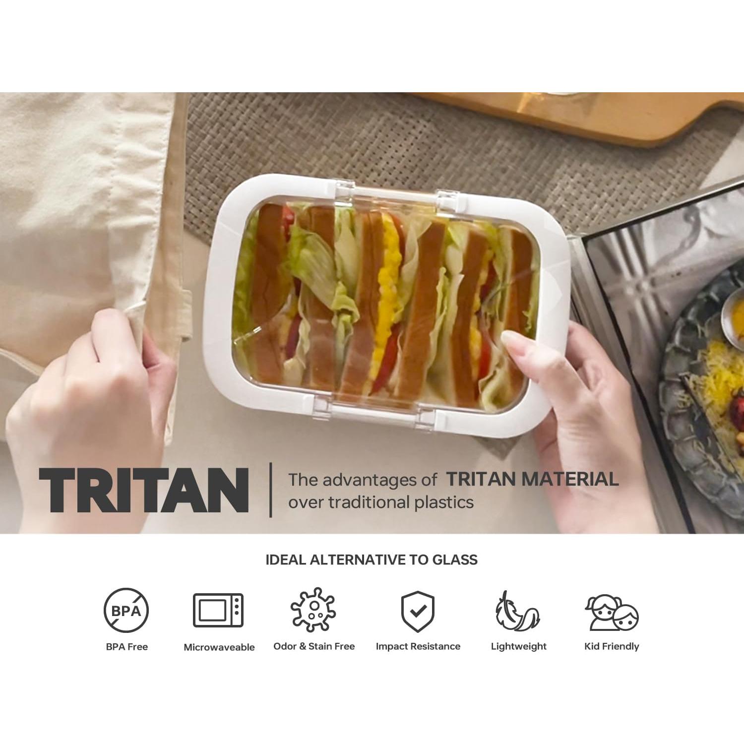 Contenedores Felli Duo Loc 3pk Tritan A Prueba de Fugas 8.5 Tazas