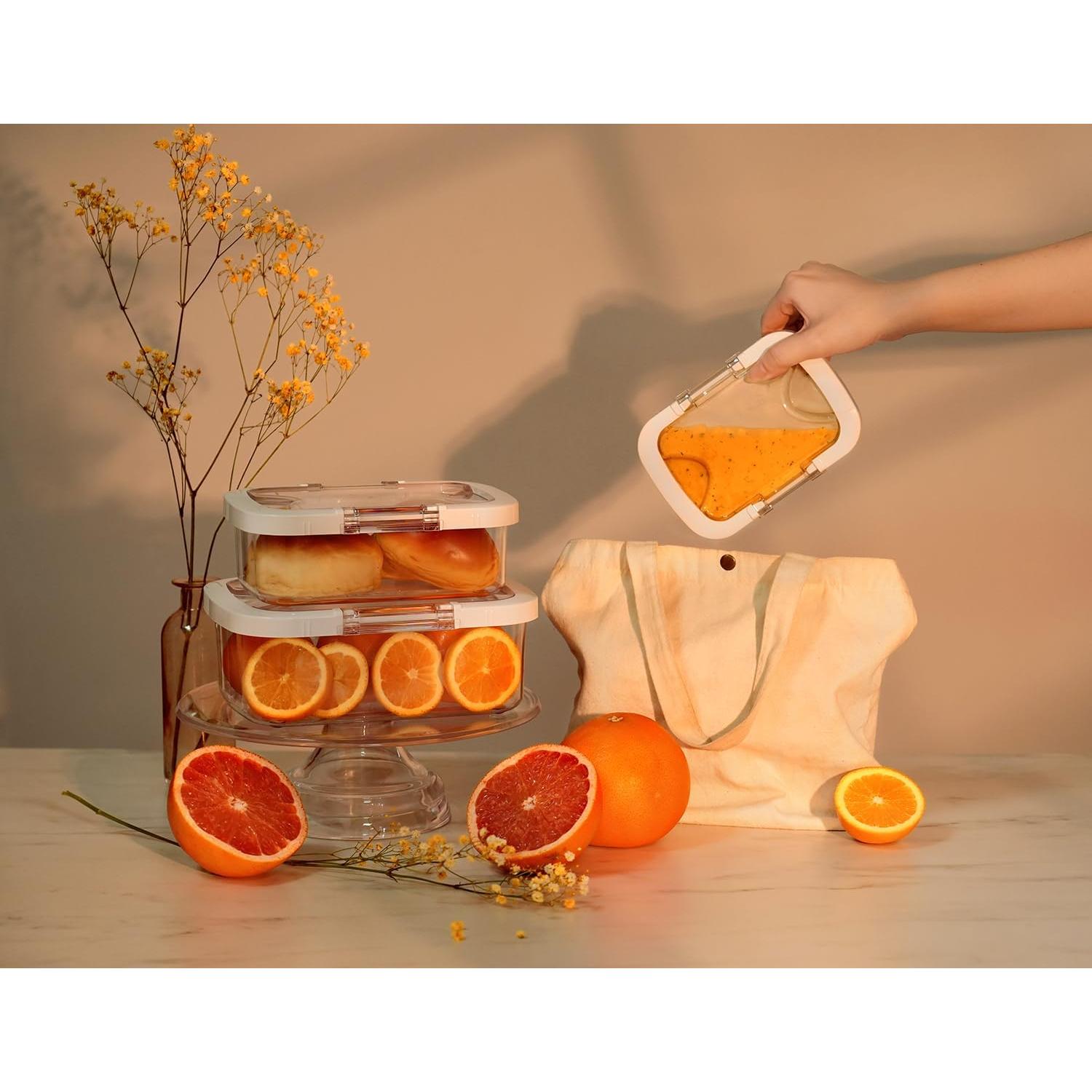 Contenedores Felli Duo Loc 3pk Tritan A Prueba de Fugas 8.5 Tazas