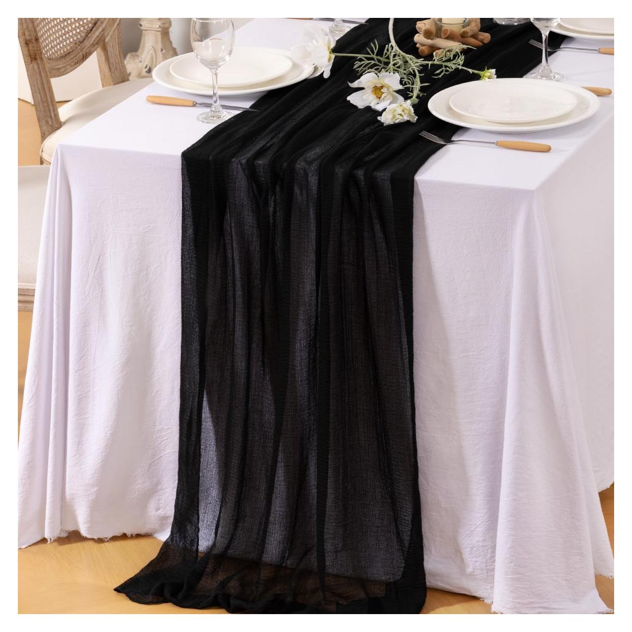 Caminito de Mesa de Queso Negro 88.9x304.8 cm Boho Santaben