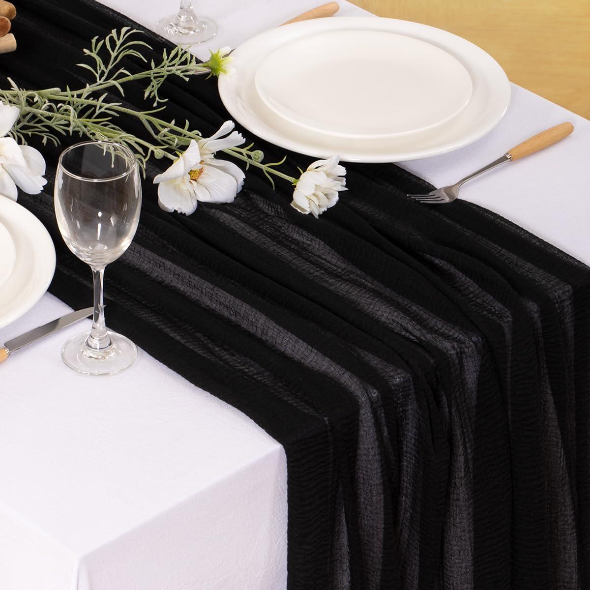 Caminito de Mesa de Queso Negro 88.9x304.8 cm Boho Santaben