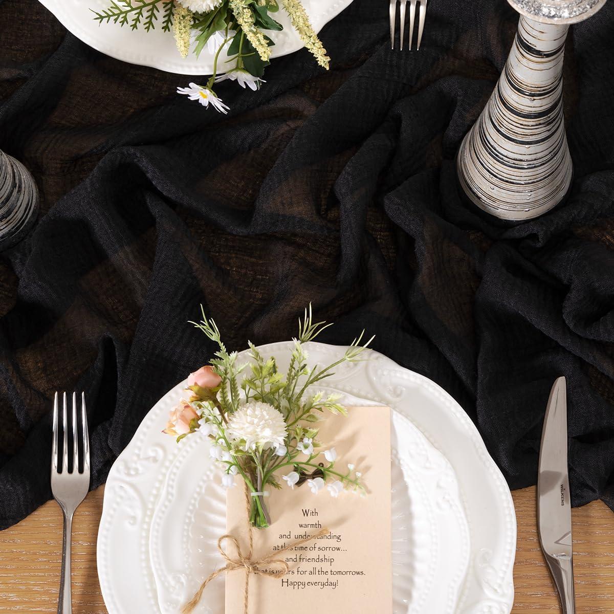 Caminito de Mesa de Queso Negro 88.9x304.8 cm Boho Santaben