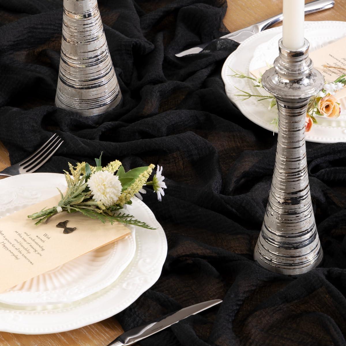 Caminito de Mesa de Queso Negro 88.9x304.8 cm Boho Santaben