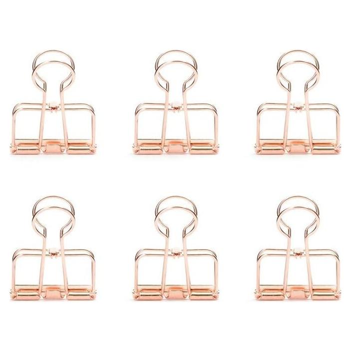 Juego de 6 Clips de Alambre Kikkerland Cobre Multiusos