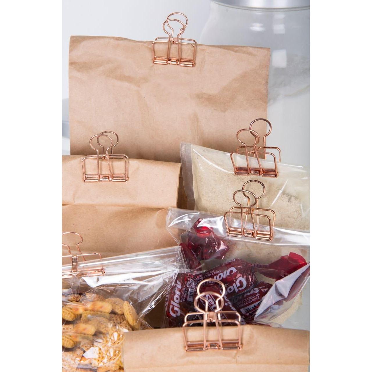Juego de 6 Clips de Alambre Kikkerland Cobre Multiusos