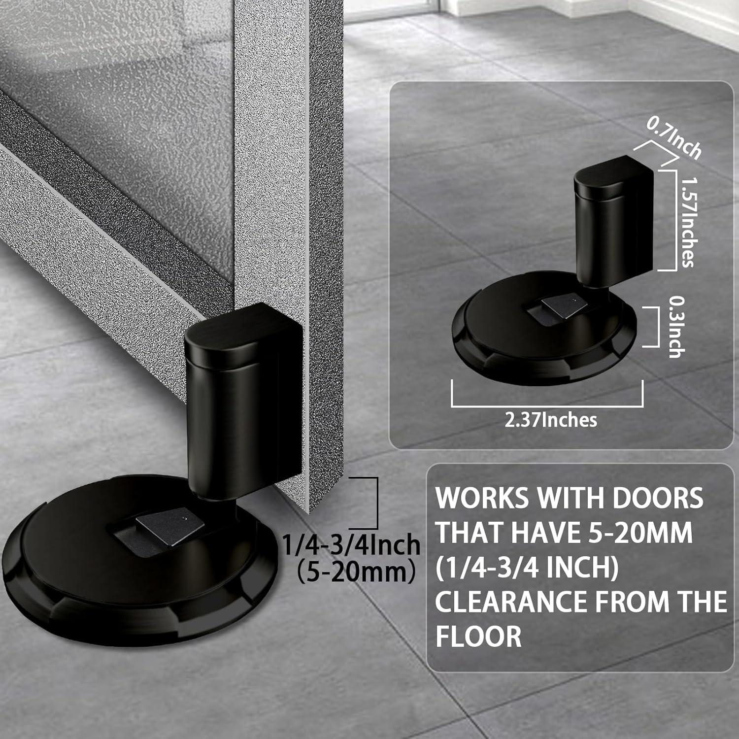 Tope de Puerta Mecánico HOOFUS Ajustable Negro 1 Paquete