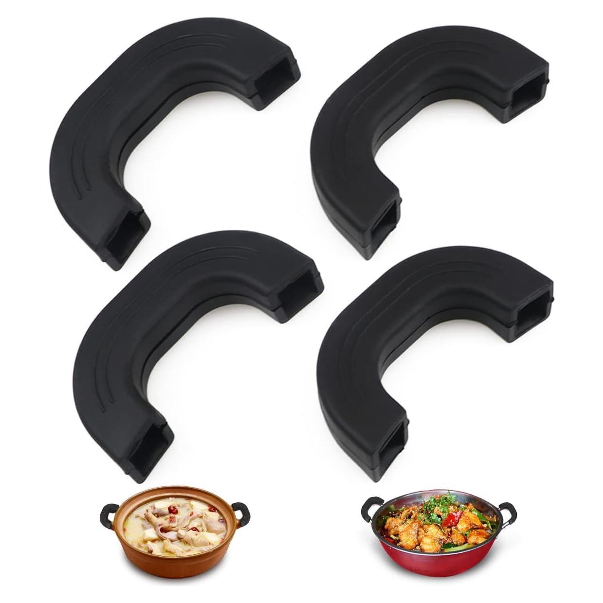 Mangas de Silicona Antideslizantes DOERDO - 4 Piezas, Resistentes al Calor