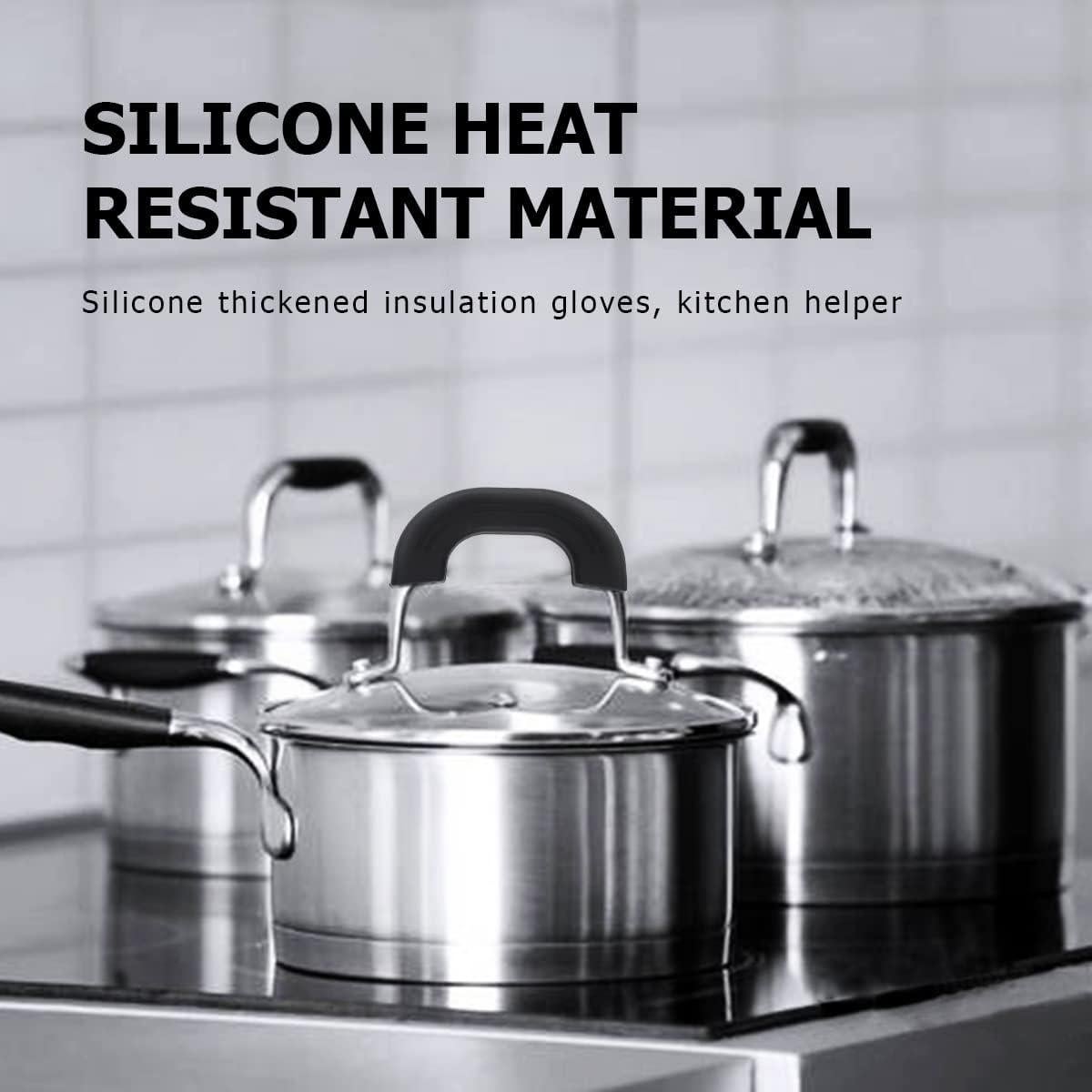 Mangas de Silicona Antideslizantes DOERDO - 4 Piezas, Resistentes al Calor