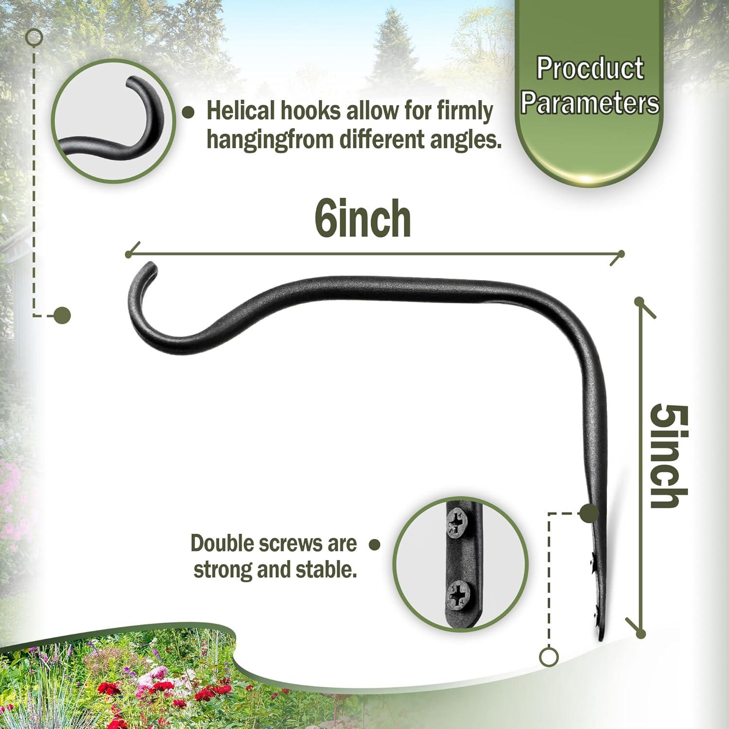 Soportes Metálicos para Plantas Lifyzoon 6 Pulgadas - Paquete de 2