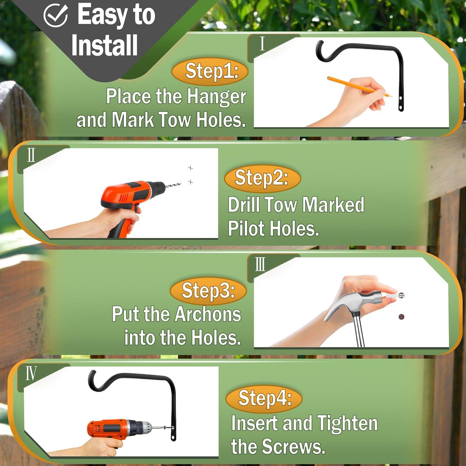 Soportes Metálicos para Plantas Lifyzoon 6 Pulgadas - Paquete de 2