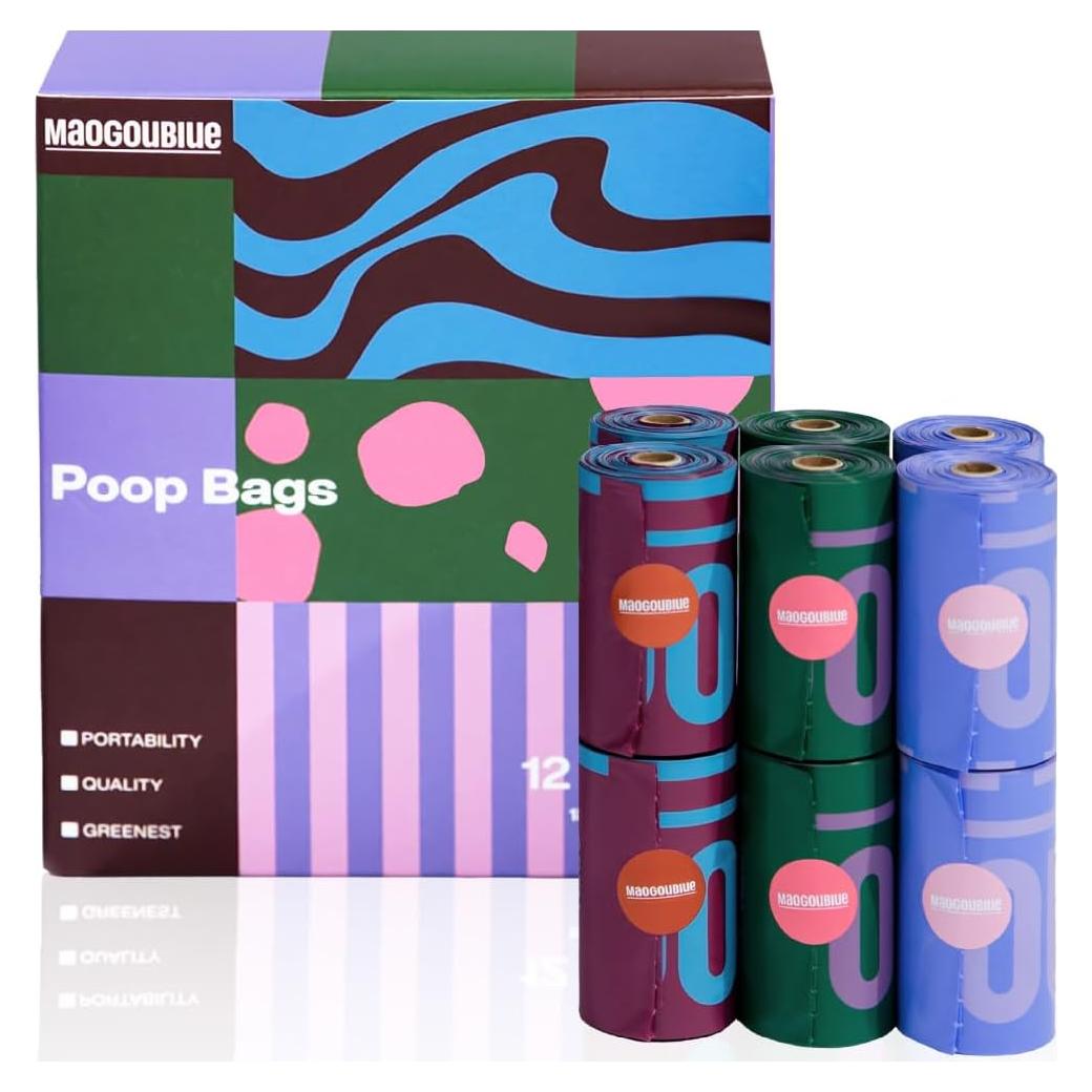 Bolsas de Excremento para Perros Maogoublue 180 Cuentas Aroma Jazmín