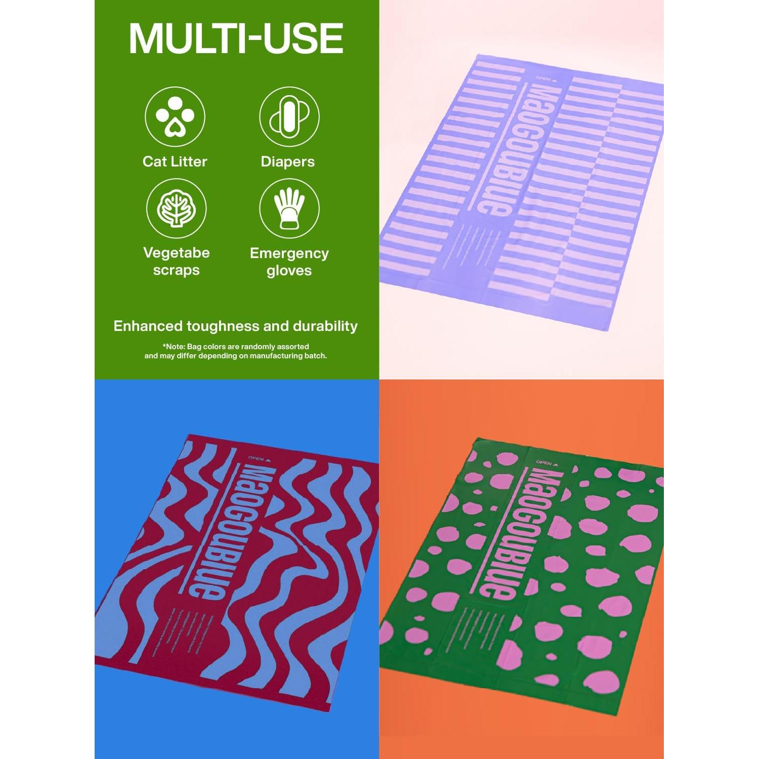 Bolsas de Excremento para Perros Maogoublue 180 Cuentas Aroma Jazmín