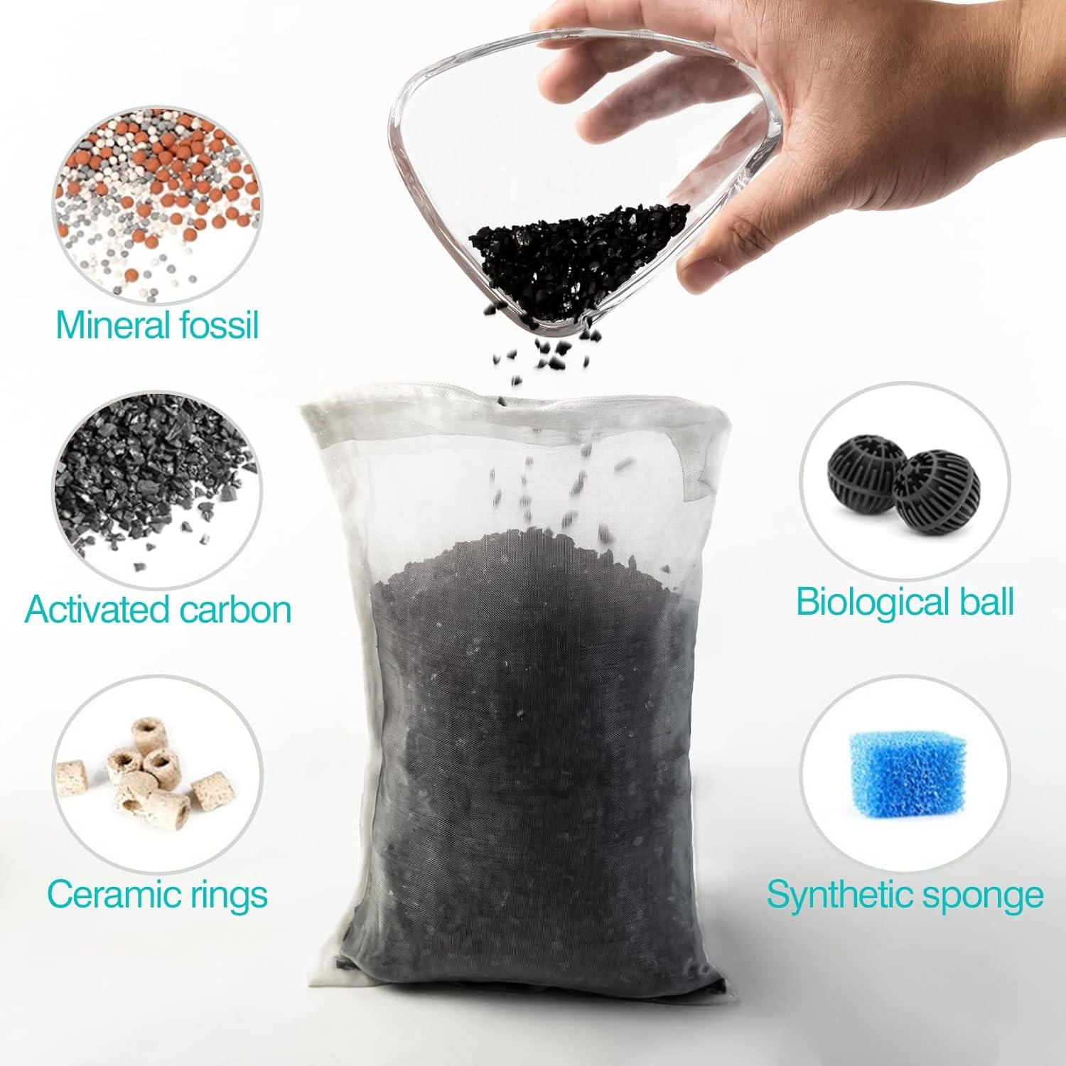 Bolsa de Filtro de Acuario FUNLAVIE 10 Pcs Malla Fina 15x20cm