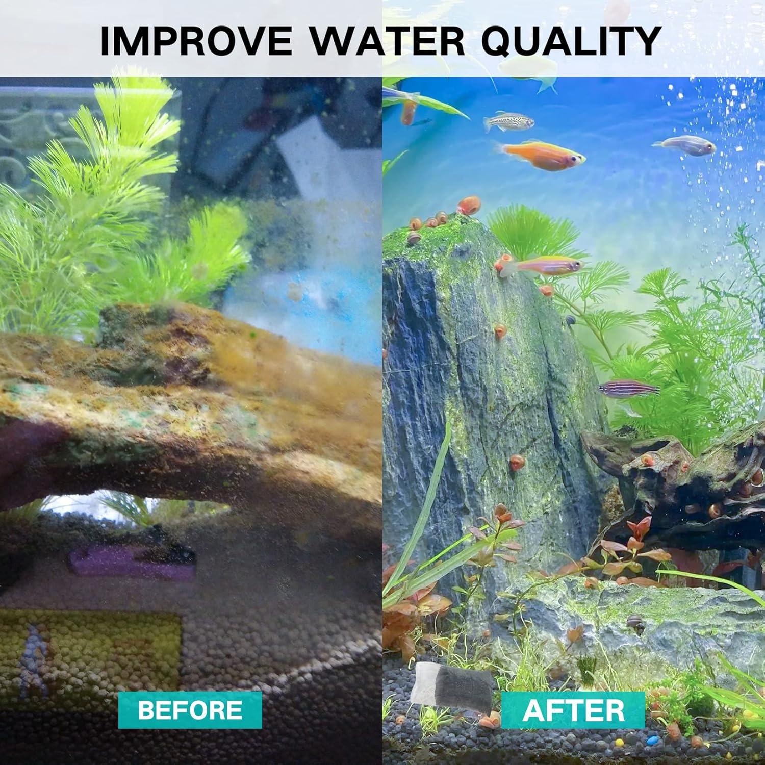 Bolsa de Filtro de Acuario FUNLAVIE 10 Pcs Malla Fina 15x20cm