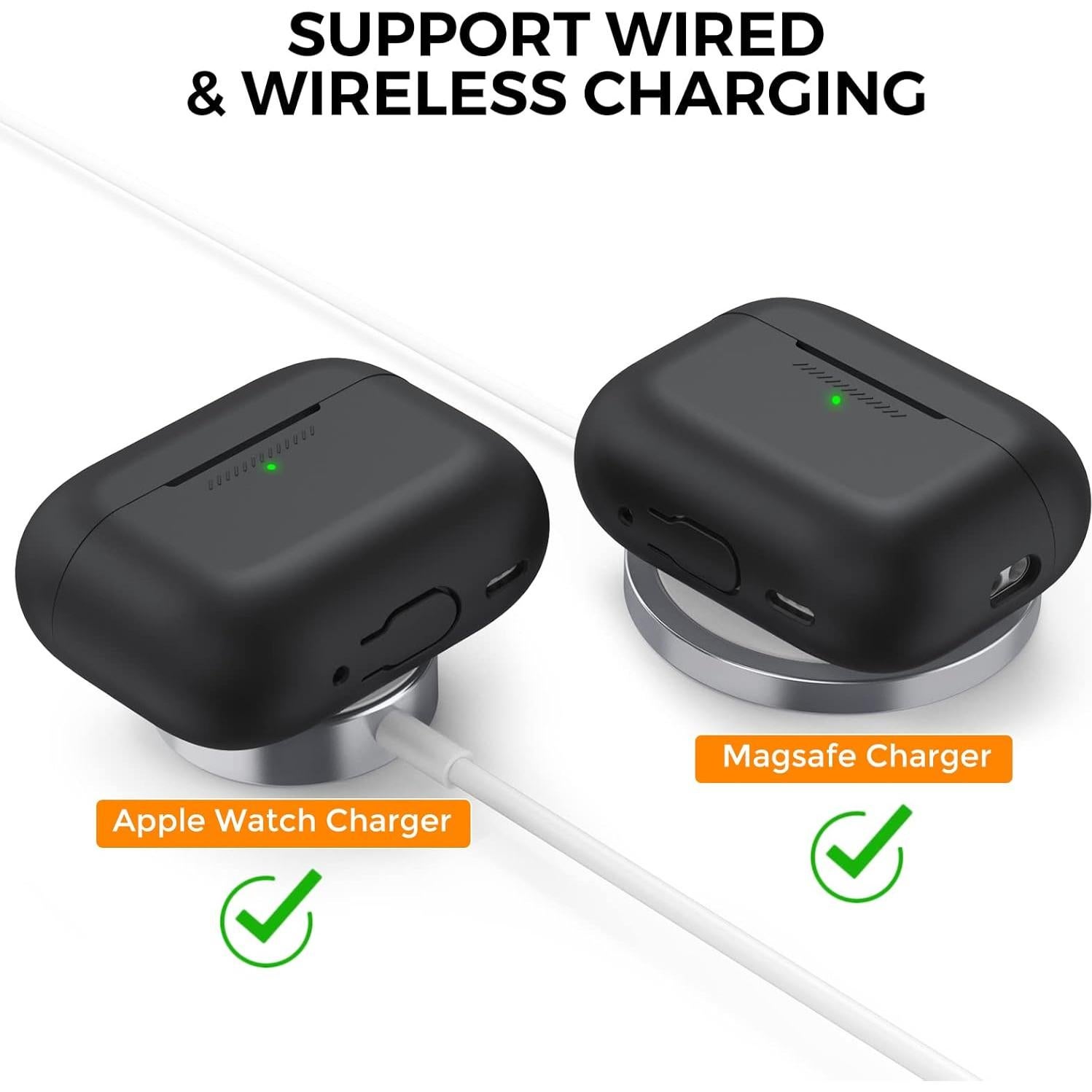 Funda de Silicona AHASTYLE para AirPods Pro 2 - Negro