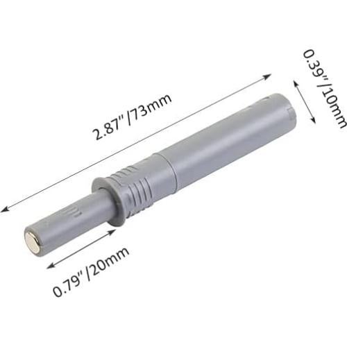 10 Pestillos Magnéticos para Gabinete Gris - Cierre Suave y Silencioso