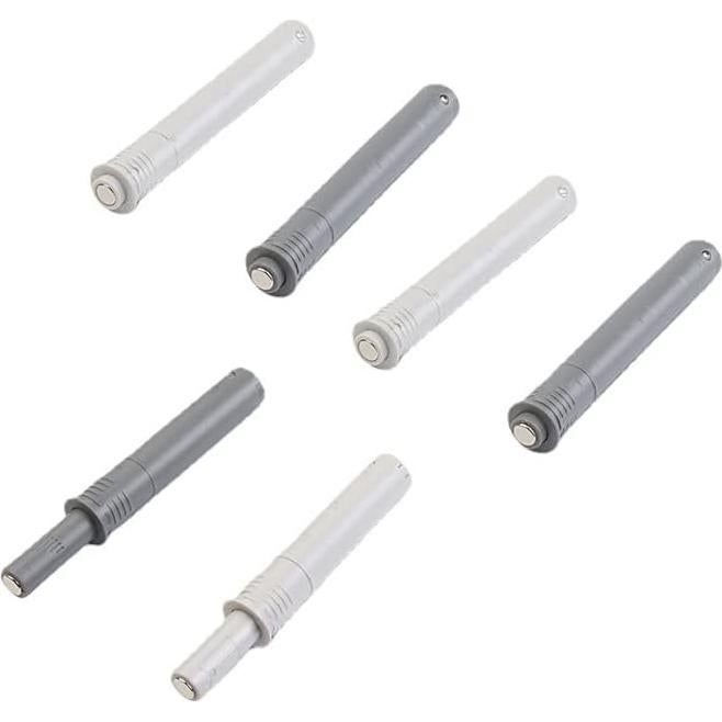 10 Pestillos Magnéticos para Gabinete Gris - Cierre Suave y Silencioso