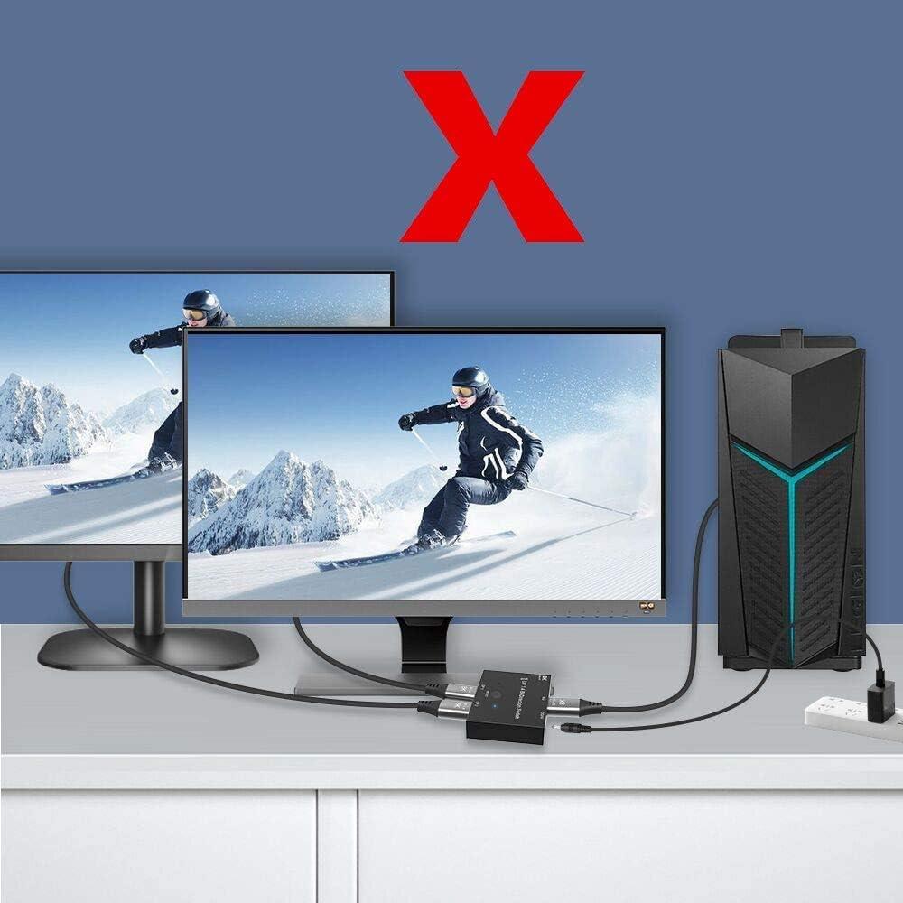 Conmutador DisplayPort 1.4 Secplay 2-en-1 8K 30Hz 4K 120Hz