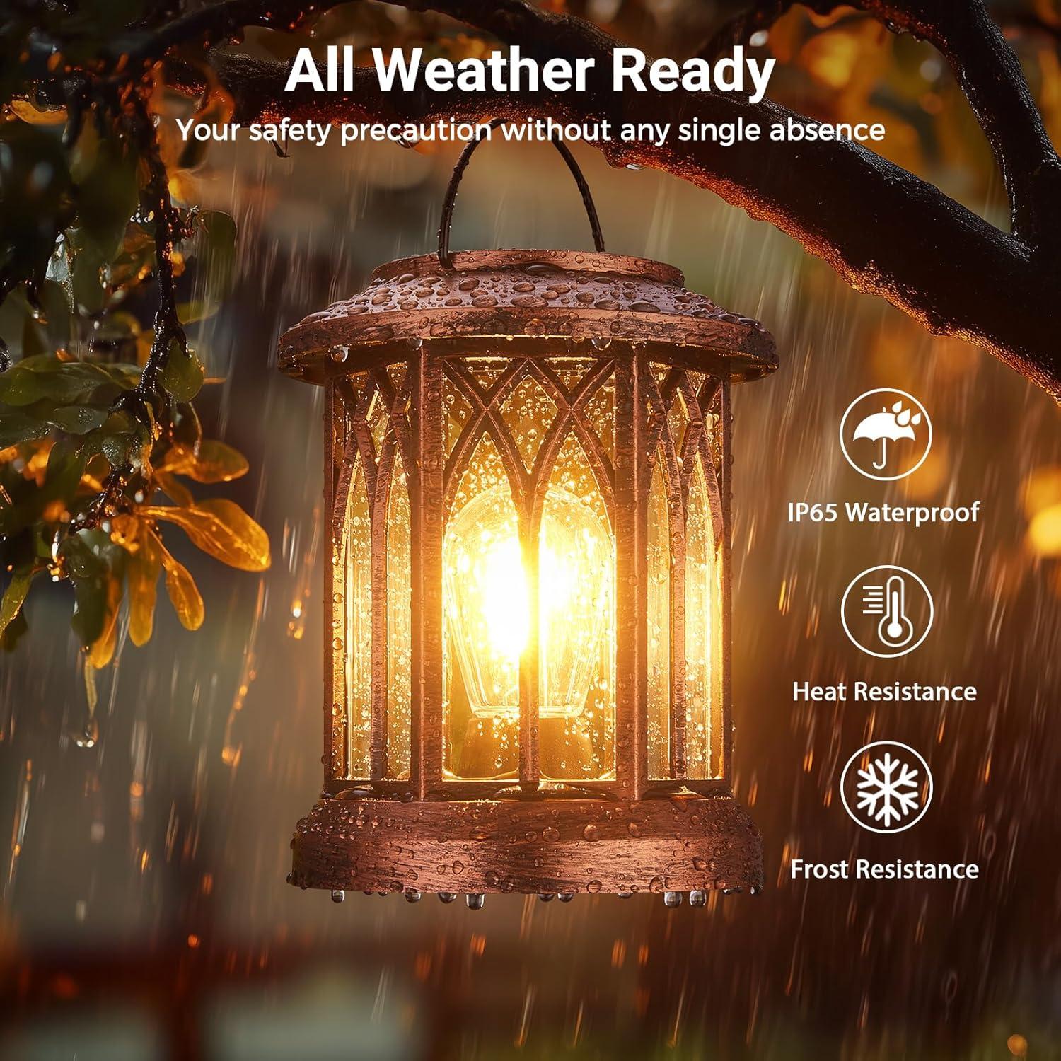 Linternas Solares WdtPro Colgantes 2 Paquete Cobre IP65