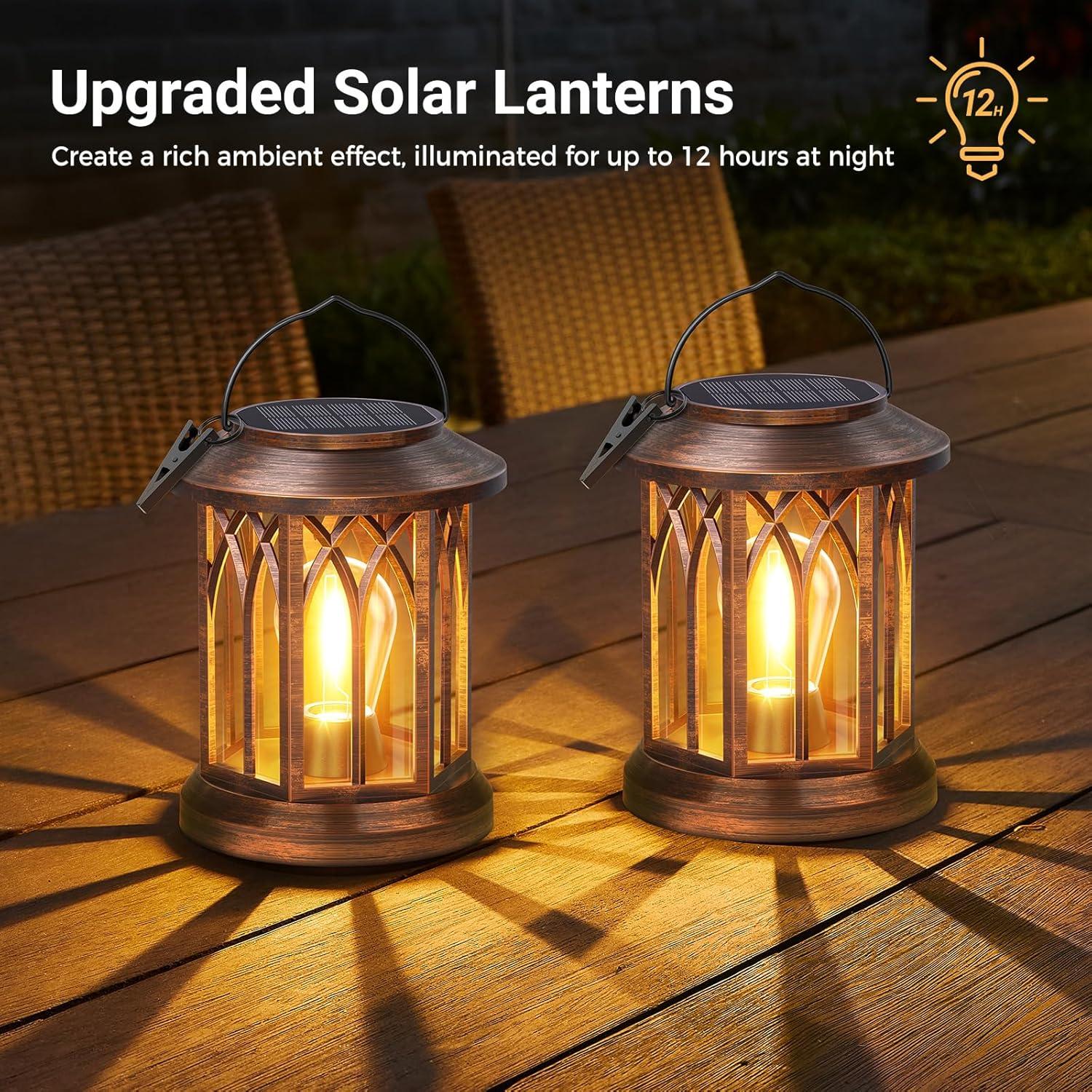 Linternas Solares WdtPro Colgantes 2 Paquete Cobre IP65