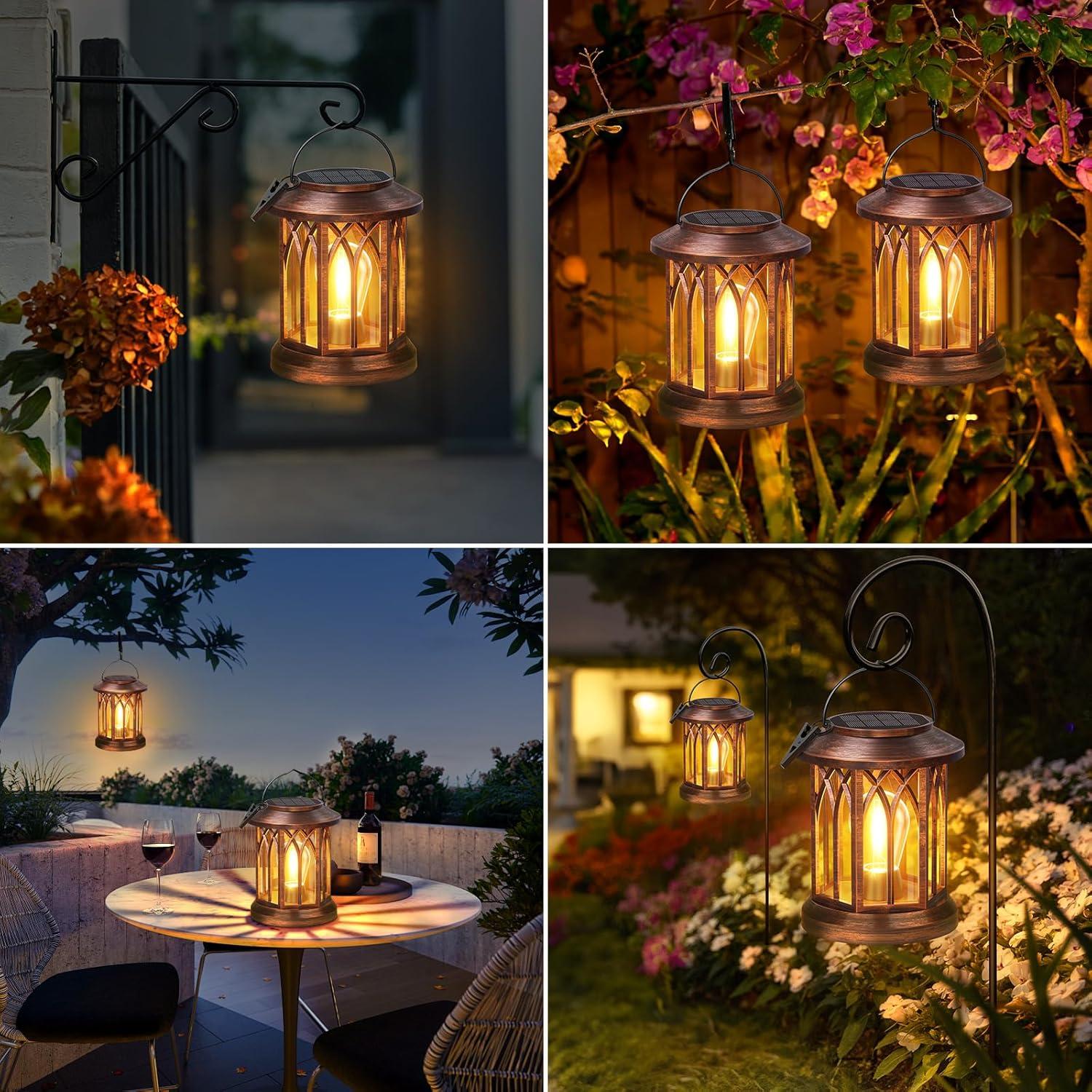 Linternas Solares WdtPro Colgantes 2 Paquete Cobre IP65