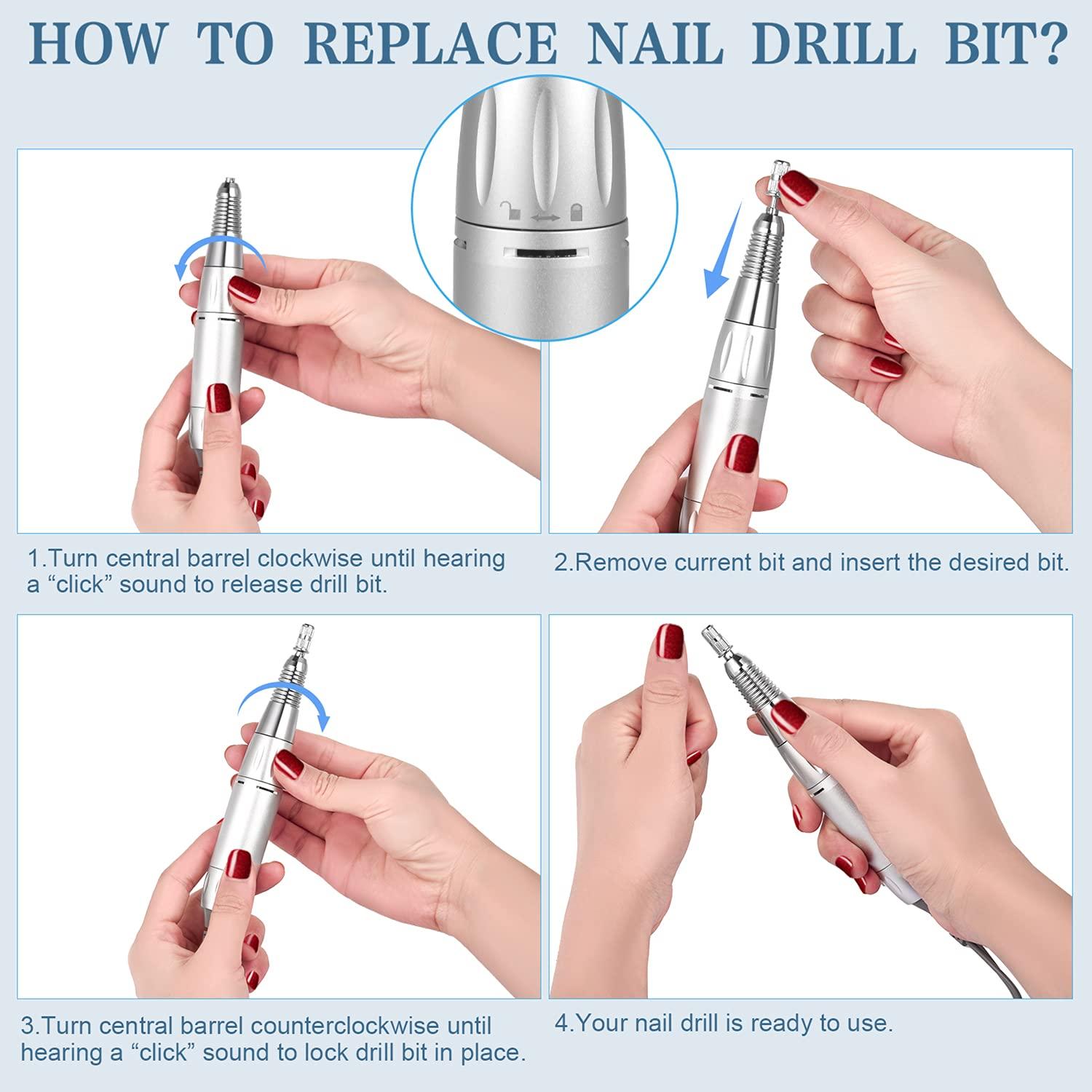 Taladro Eléctrico de Uñas ENGERWALL 35000 RPM Profesional