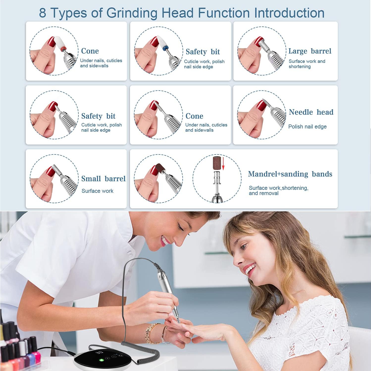 Taladro Eléctrico de Uñas ENGERWALL 35000 RPM Profesional