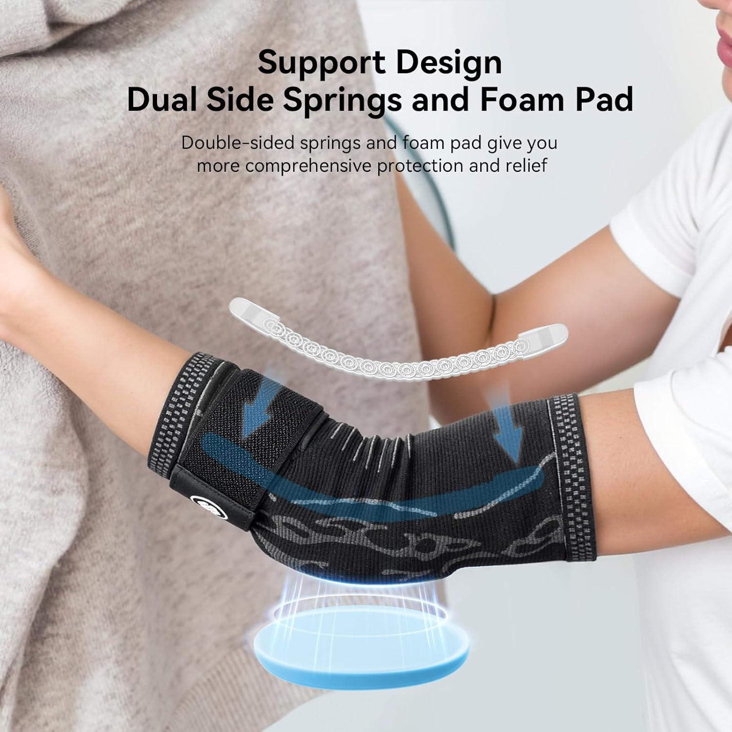 Férula de Codo Ajustable Soloever para Tendinitis - Negro, Pequeño