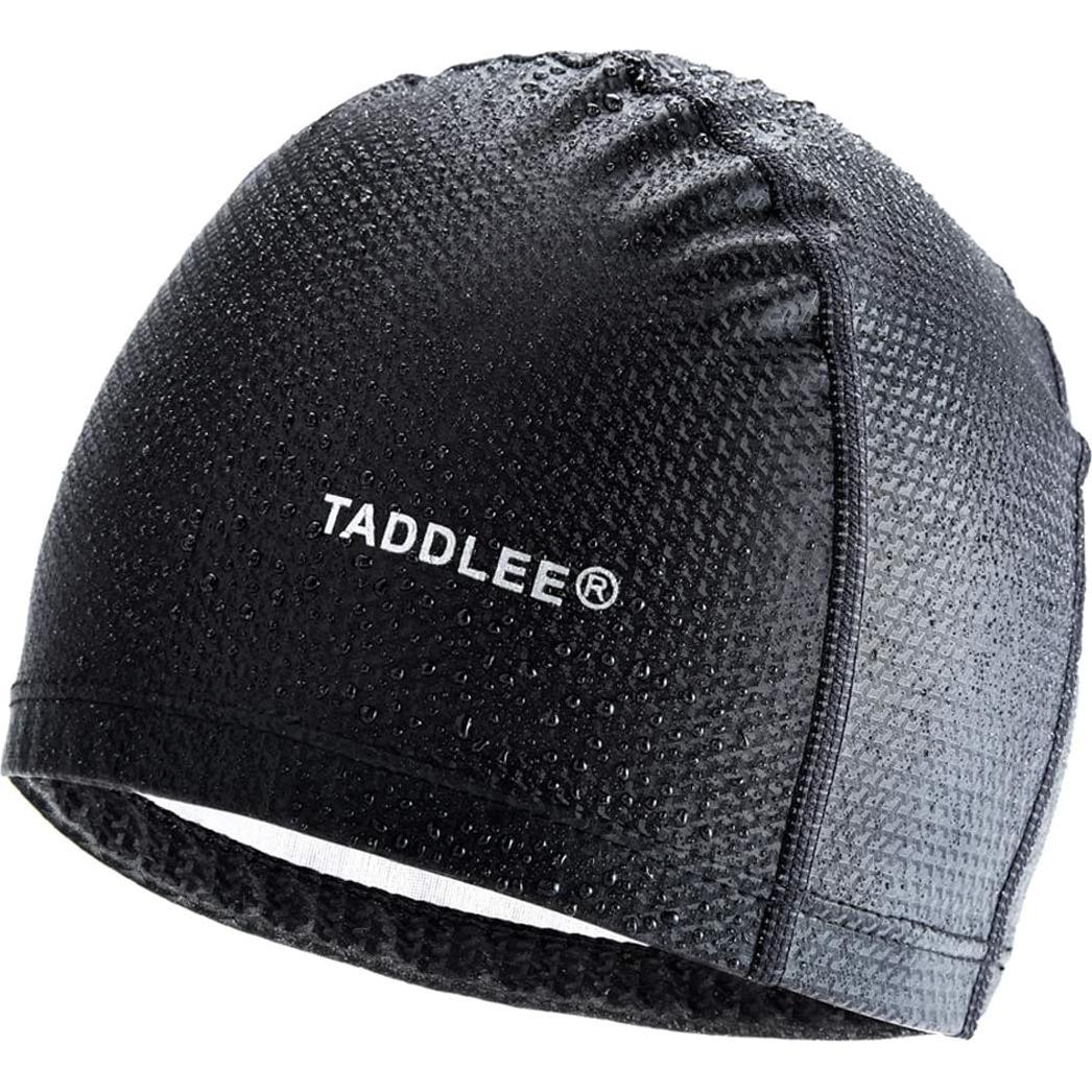 Gorro de Natación Taddlee para Hombre Impermeable Negro